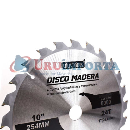 DISCO CORTE MADERA 10″ 24D UYUSTOOLS DMA210