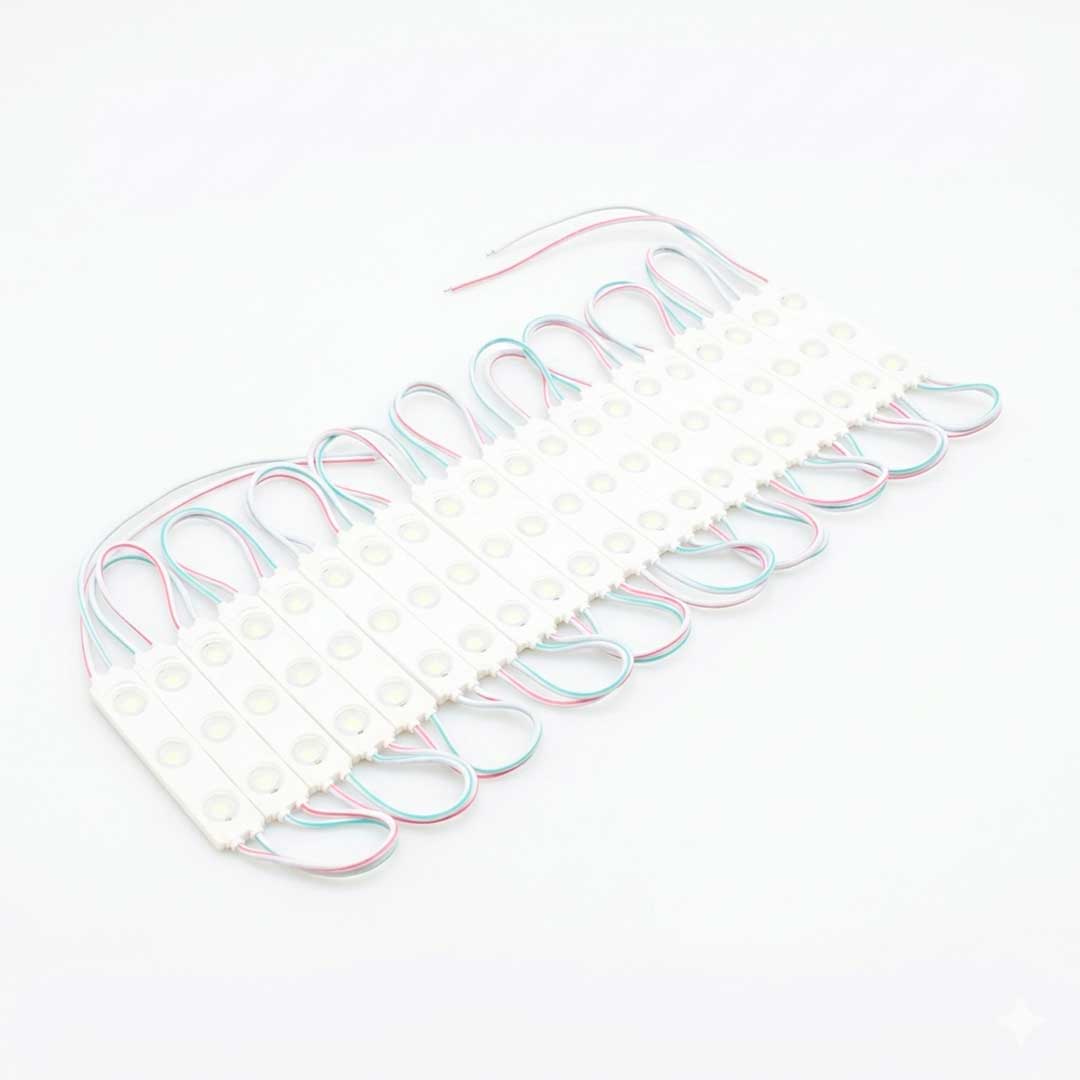 TIRA LED 20 UNIDA 12V 3 LUCES 8CM LUZ FRIA LH-2802