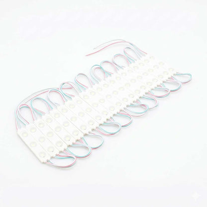 TIRA LED 20 UNIDA 12V 3 LUCES 8CM LUZ FRIA LH-2802