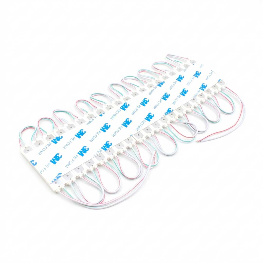 TIRA LED 20 UNIDA 12V 3 LUCES 8CM LUZ FRIA LH-2802
