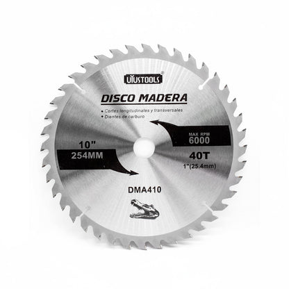 DISCO CORTE MADERA 10″ 40D UYUSTOOLS DMA410