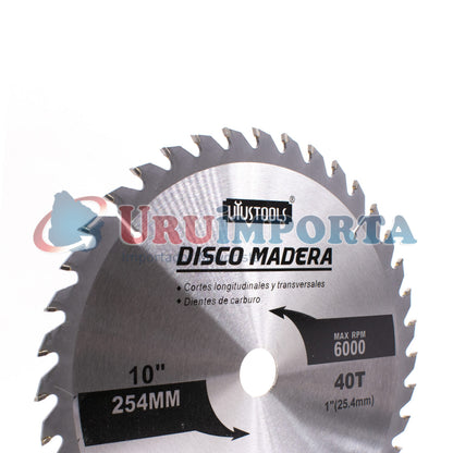 DISCO CORTE MADERA 10″ 40D UYUSTOOLS DMA410