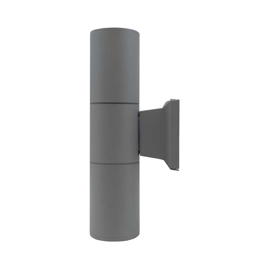 LUMINARIA EXT 2 LUCES 6.5CM DE DIAMET GRIS LH-2807