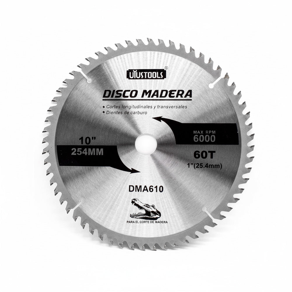 DISCO CORTE MADERA 10″ 60D UYUSTOOLS DMA610
