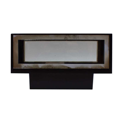 LUMINARIA RECTANGULAR NEGRA 21.5X8.5CM LH-2804