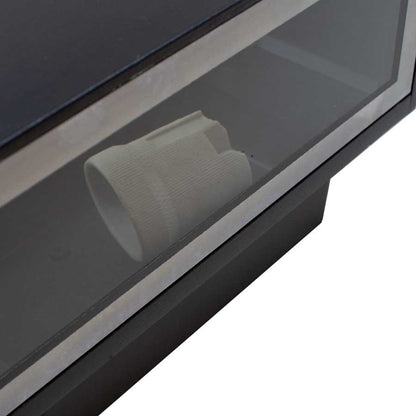 LUMINARIA RECTANGULAR NEGRA 21.5X8.5CM LH-2804