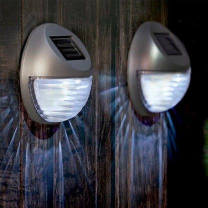 FAROL LED SOLAR REDONDO GRIS LH-2812