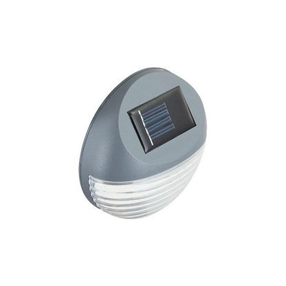 FAROL LED SOLAR REDONDO GRIS LH-2812
