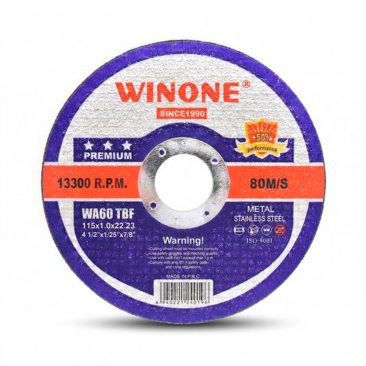 DISCO PREMIUM CORTE METAL 4 1/2” 1MM WINONE LH2862