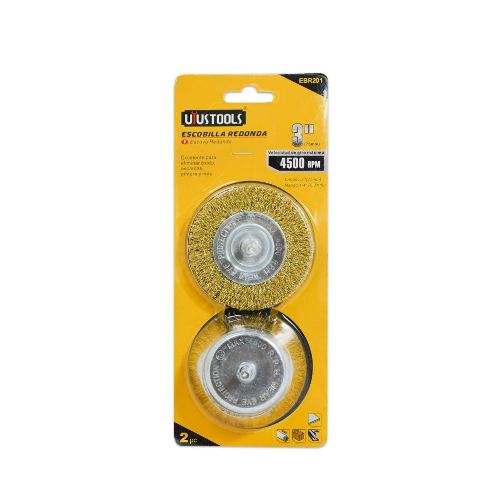 CEPILLO COPA/PLANO 3″ 2PZ P/TALADRO UY EBR201