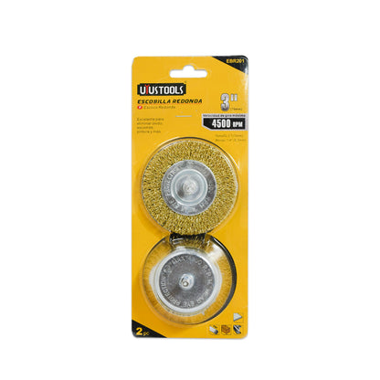 CEPILLO COPA/PLANO 3″ 2PZ P/TALADRO UY EBR201