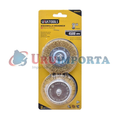 CEPILLO COPA/PLANO 3″ 2PZ P/TALADRO UY EBR201