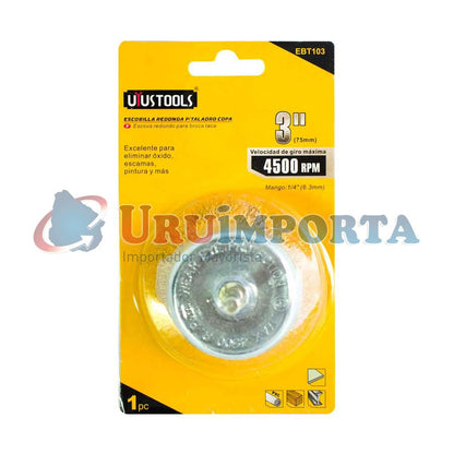 CEPILLO COPA 3″ 1PZ P/TALADRO UYUS EBT103