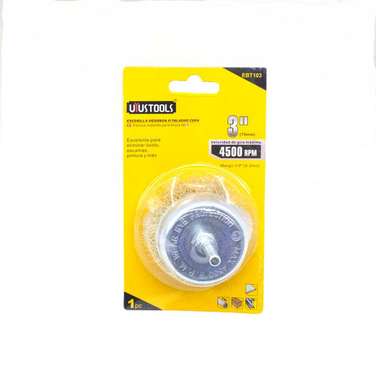 CEPILLO COPA 3″ 1PZ P/TALADRO UYUS EBT103