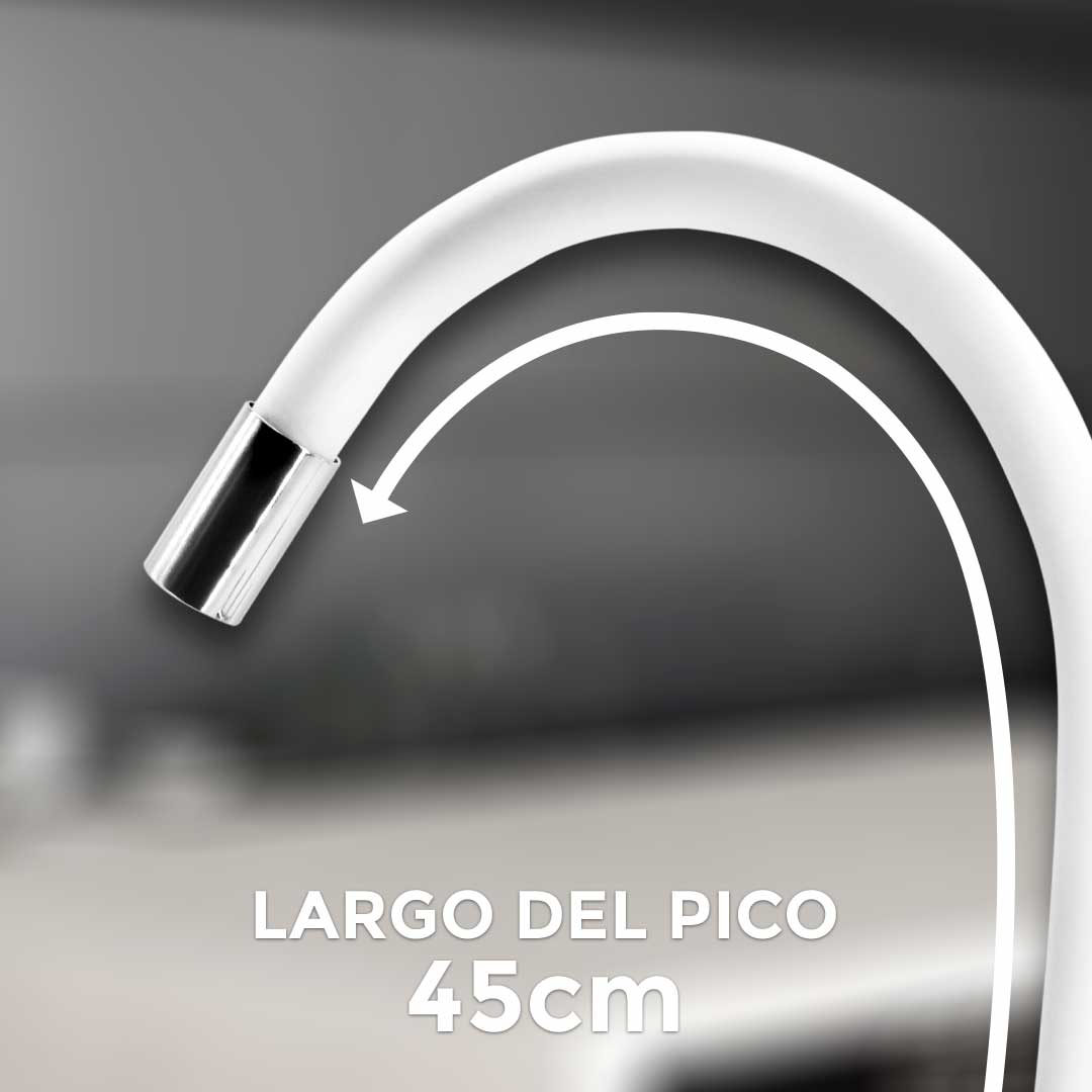 MONOCOMANDO 15CM PICO BLANCO ITALOMIX LH-2789