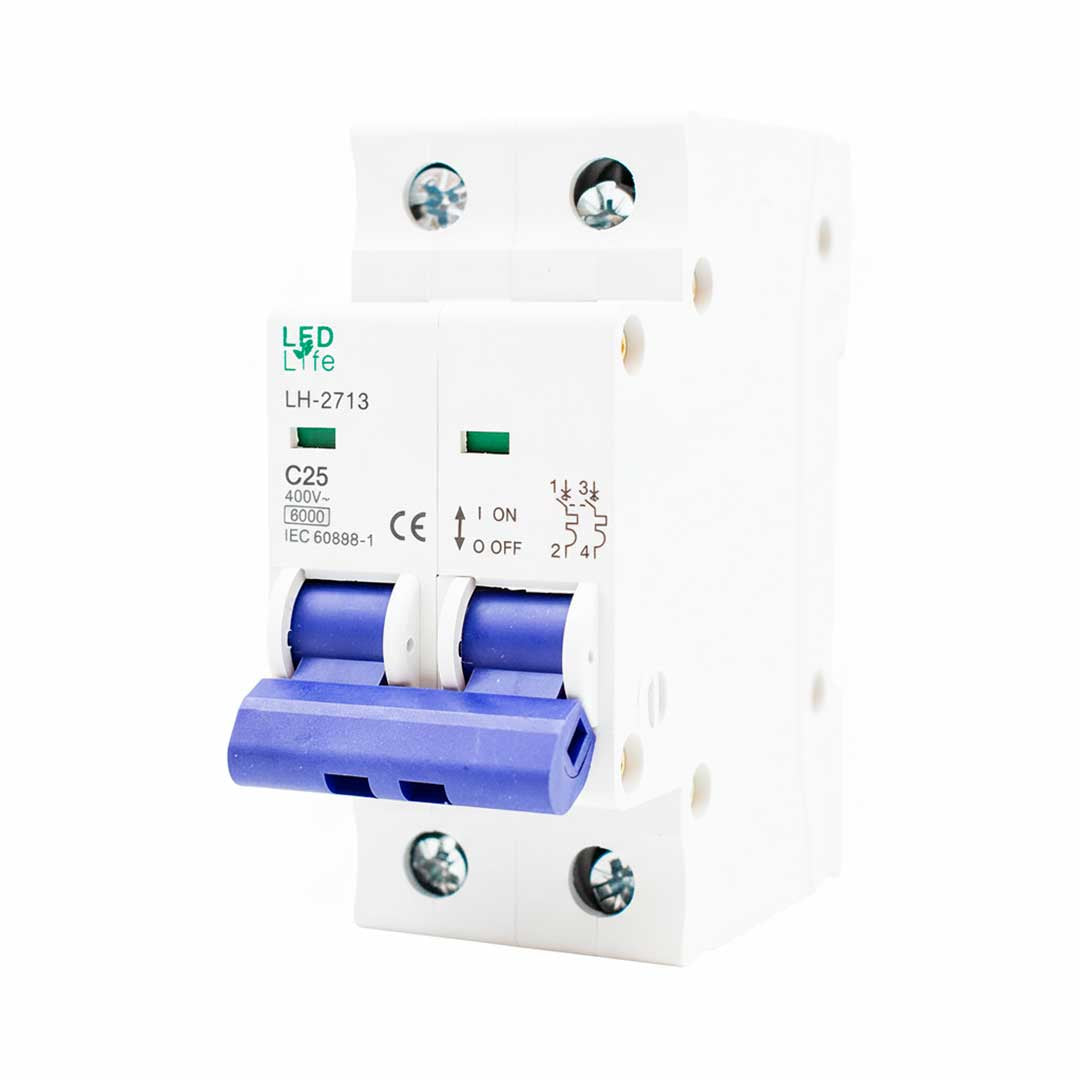 LLAVE TERMICA BIPOLAR 25A LED LIFE LH-2713