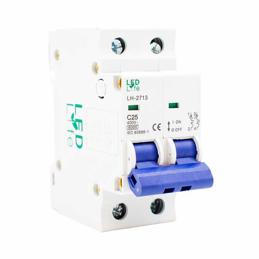 LLAVE TERMICA BIPOLAR 25A LED LIFE LH-2713
