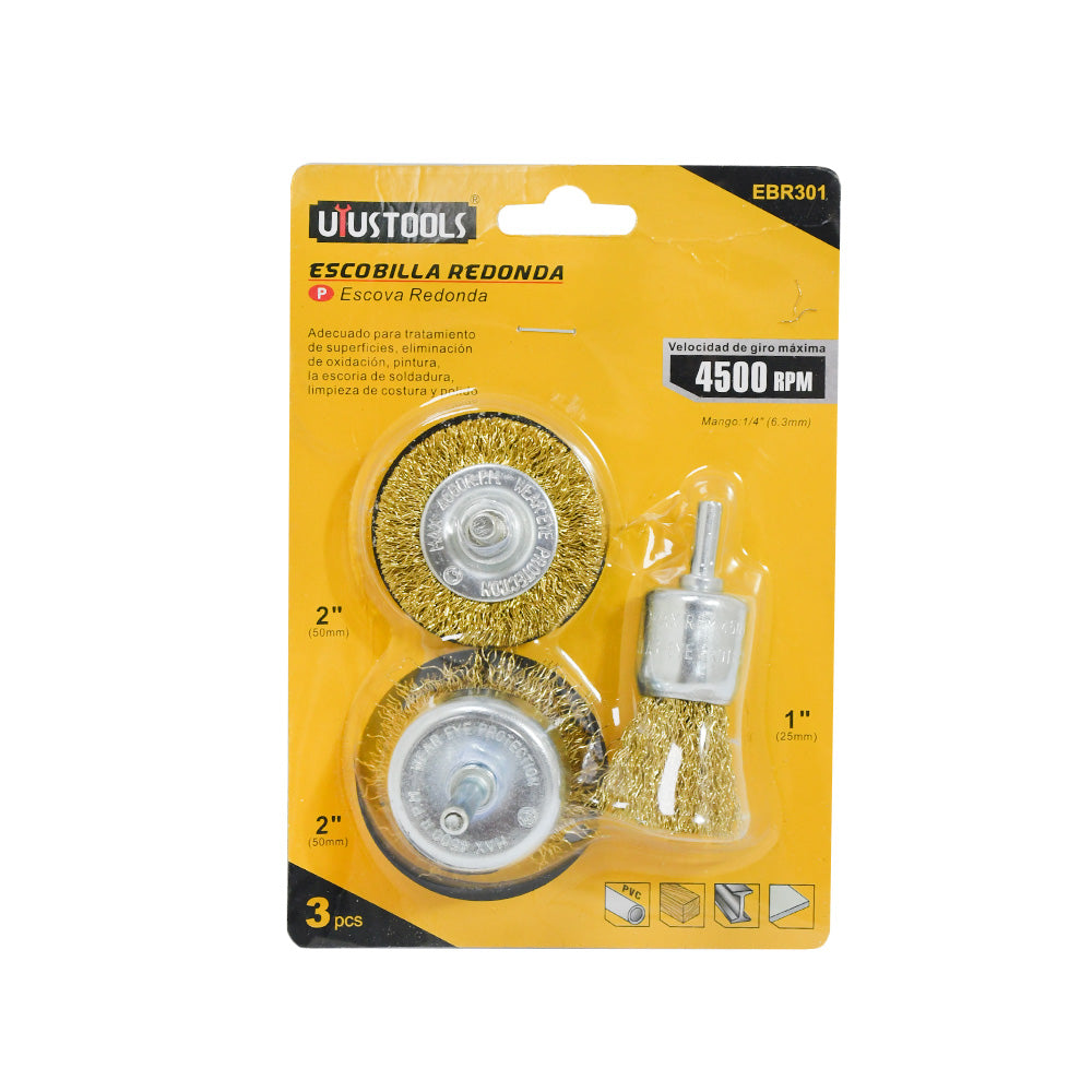 CEPILLO COPA/ESCOBA/PLANO 3PZ.UYUS EBR301
