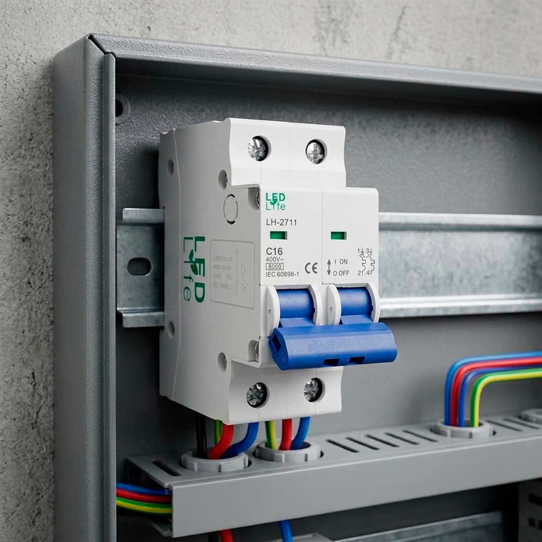 LLAVE TERMICA BIPOLAR 16A LED LIFE LH-2711
