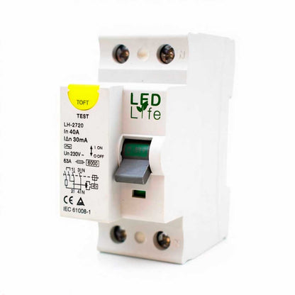 LLAVE DIFERENCIAL 40A LED LIFE LH-2720