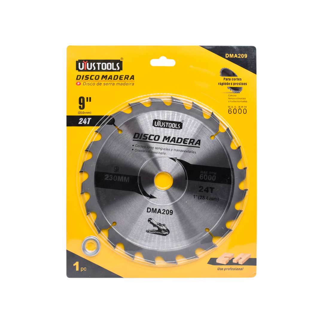 DISCO CORTE MADERA 9″ 24D UYUSTOOLS DMA209