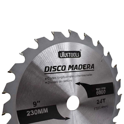 DISCO CORTE MADERA 9″ 24D UYUSTOOLS DMA209