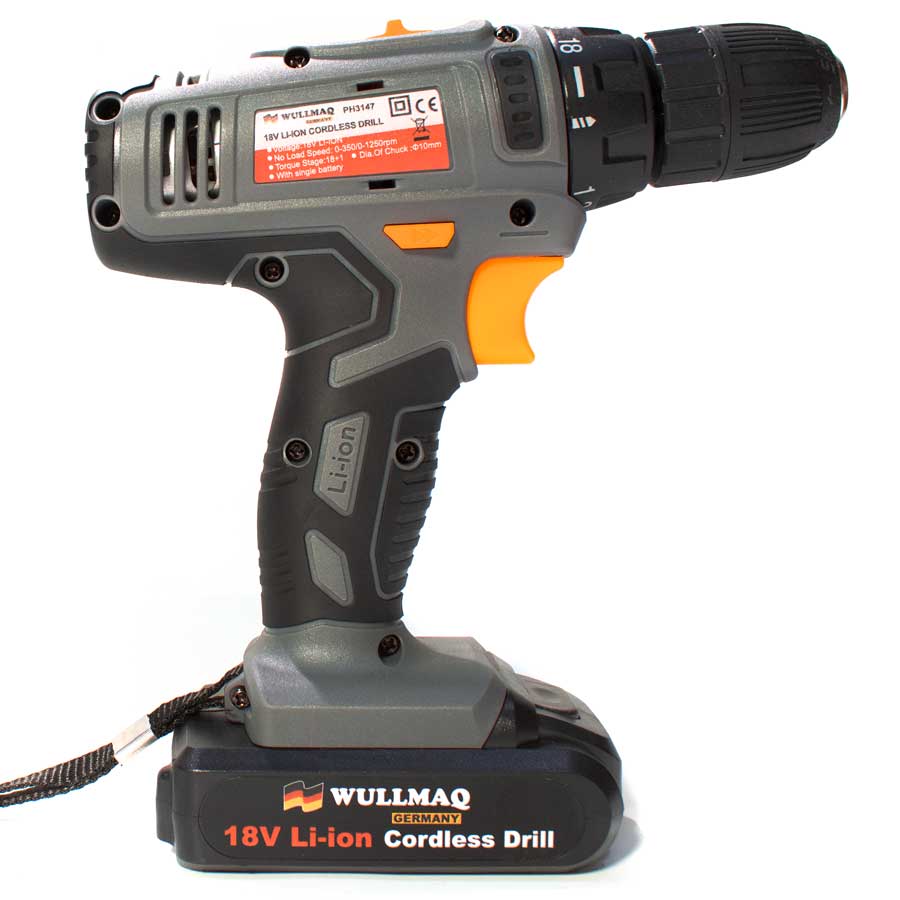 TALADRO A BATERIA 18V CON MALETIN WULLMAQ PH3147
