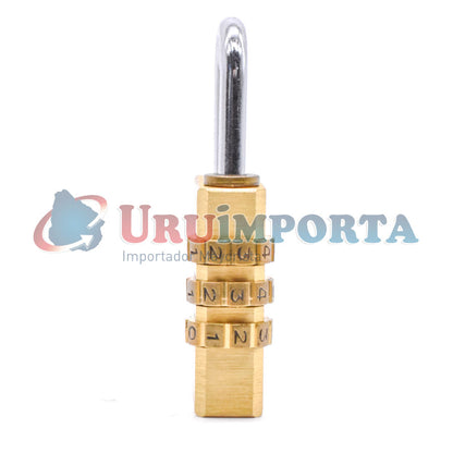 CANDADO CON COMBINACION 30MM DE BRONCE  LH-1869