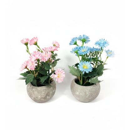 ADORNO MACETA PLANTA C/FLORES GRANDES FY4002M