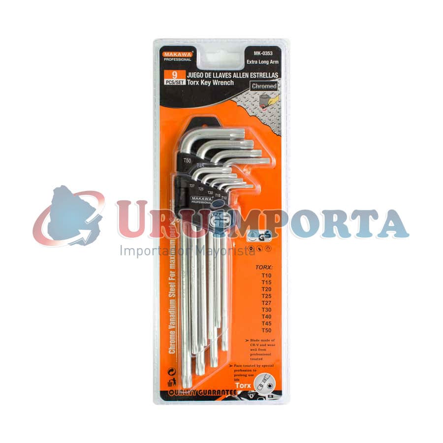 LLAVE TORX 9PZ T10-T50 MAKAWA MK-0353