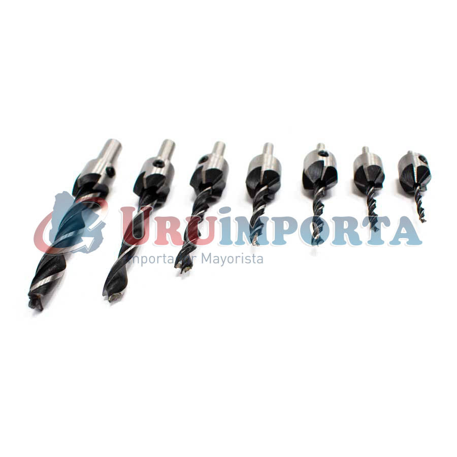 MECHA 7PZ AVELLANADORA CILINDRICA P/MADERA LH-3005