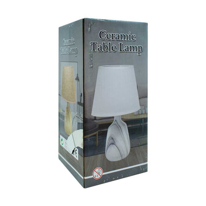 LAMPARA COLOR MADERA DE MESA DECORADA LH-4383