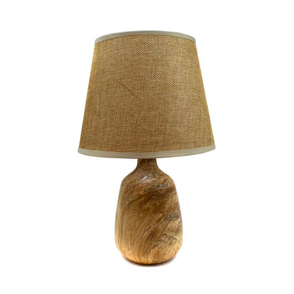 LAMPARA COLOR MADERA DE MESA DECORADA LH-4383