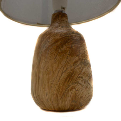 LAMPARA COLOR MADERA DE MESA DECORADA LH-4383