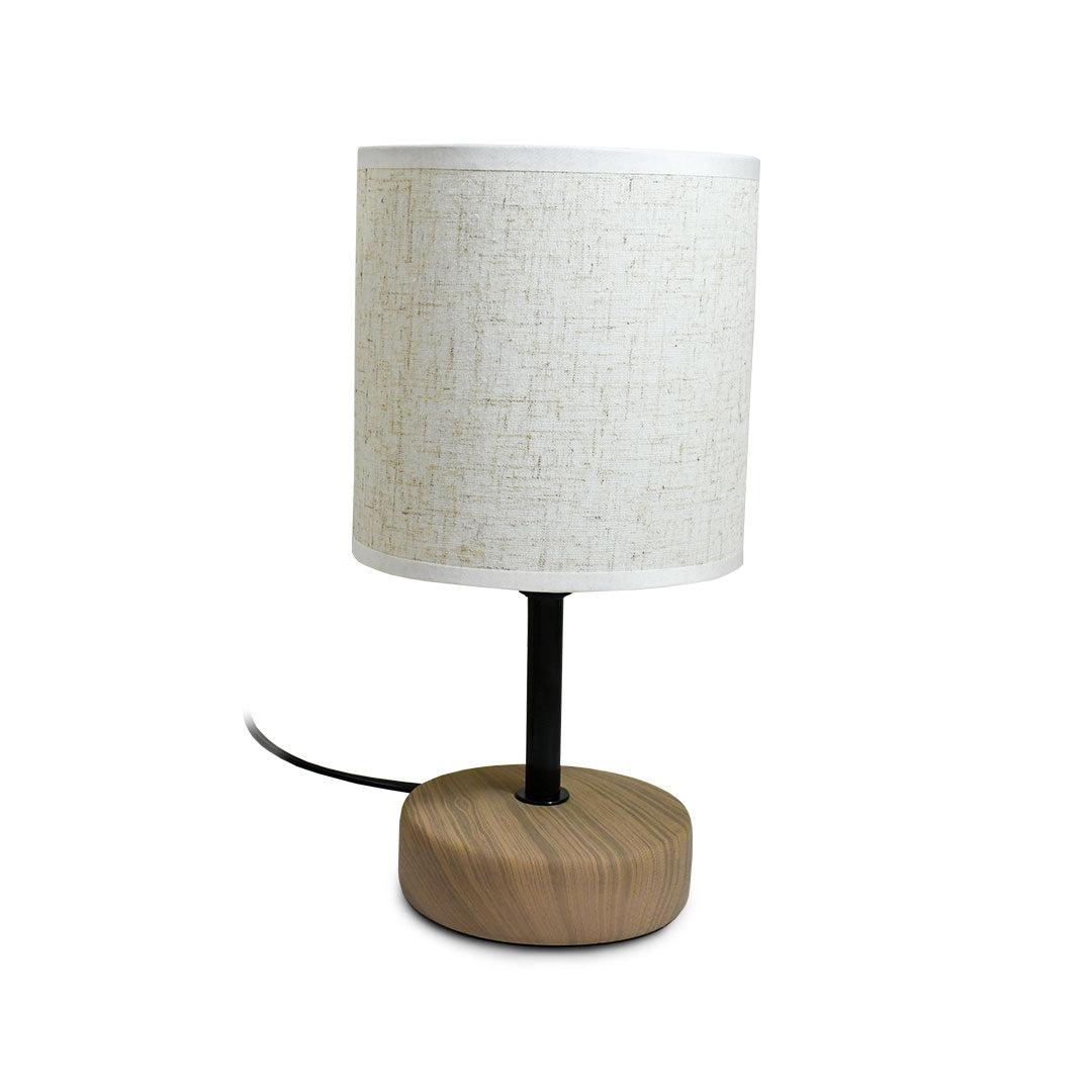 LAMPARA BEIGE DE MESA DECORADA LH-3916