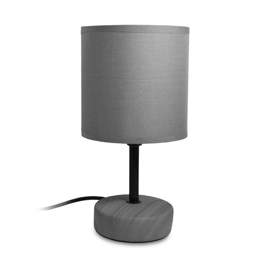 LAMPARA GRIS DE MESA DECORADA LH-3915