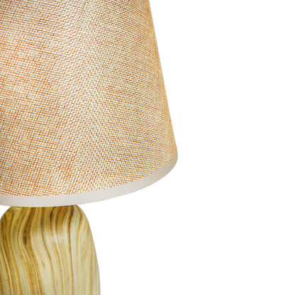 LAMPARA BLANCA DE MESA DECORADA LH-3919
