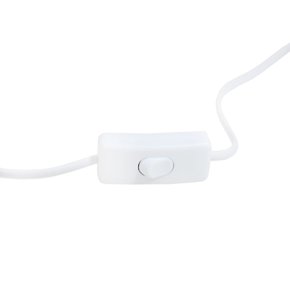 LAMPARA BLANCA DE MESA DECORADA LH-3919