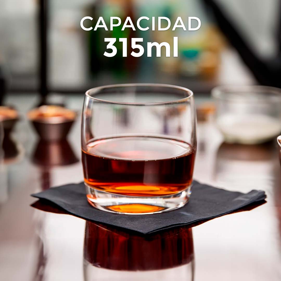 VASO AGUA DE VIDRIO 315ML X6 UNIDADES LH-3180