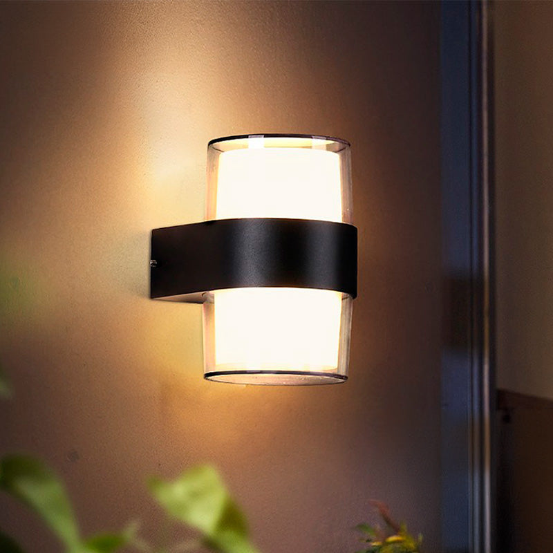 LUMINARIA 10W LUZ LED DOBLE REDONDO P/PARED LH3474