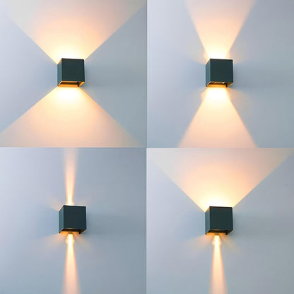 APLIQUE LUZ LED DOBLE P/PARED CUADRADO LH-3851
