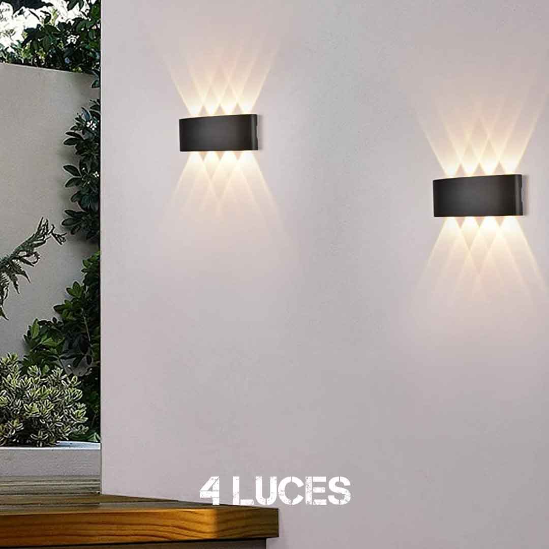 LUMINARIA BIDIRECCIONAL NEGRA 4 LUCES LH-3866
