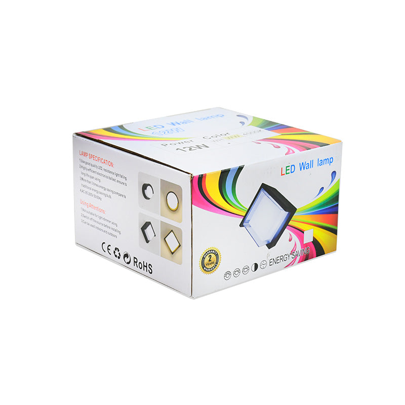 APLIQUE LED REDONDO NEGRO C/PESTANA 12W LH-3476