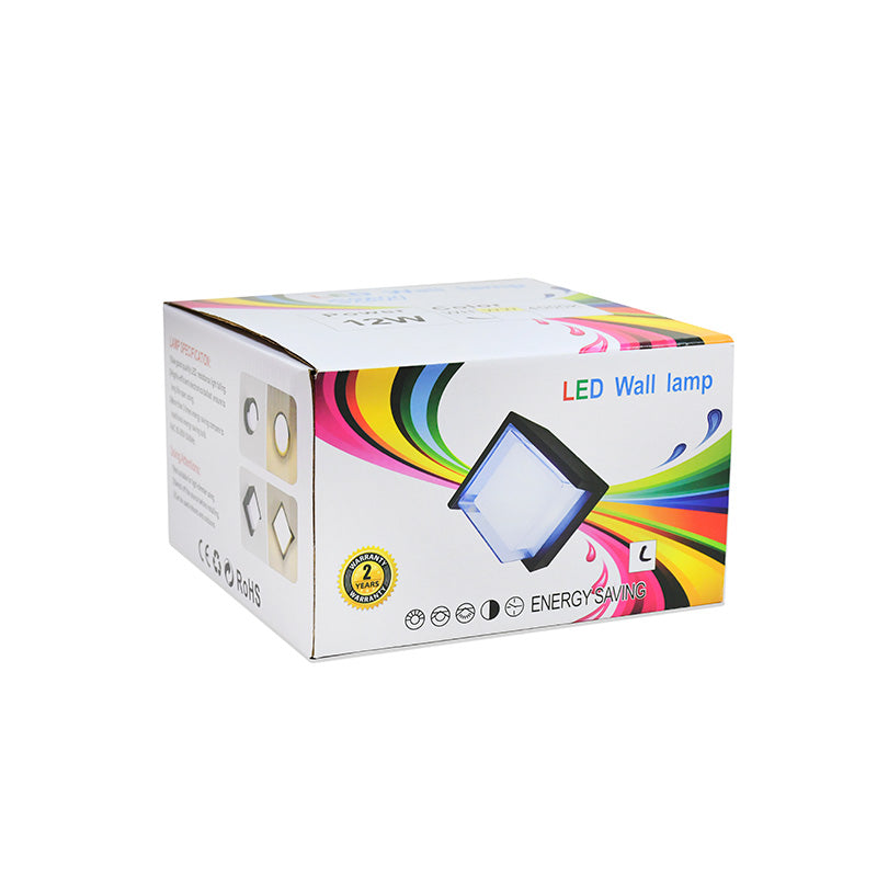 APLIQUE LED NEGRO CUADRADO 12W LH-3478