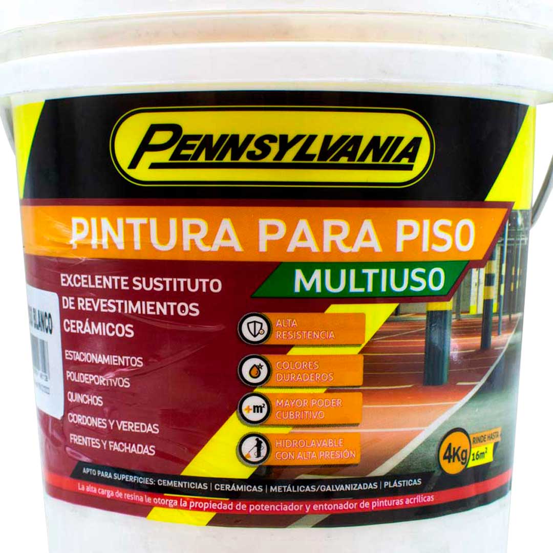 PINTURA PARA PISOS BLANCA 4K PENNSYLVANIA