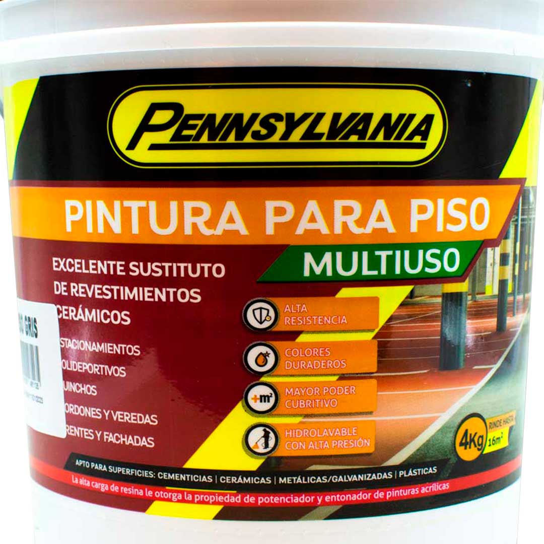 PINTURA PARA PISOS GRIS 4K PENNSYLVANIA