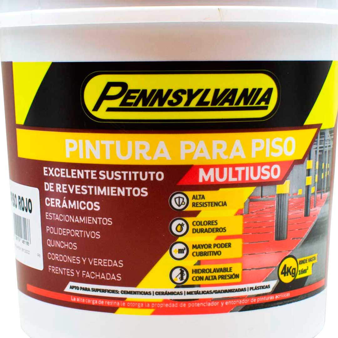 PINTURA PARA PISOS ROJO 4K PENNSYLVANIA