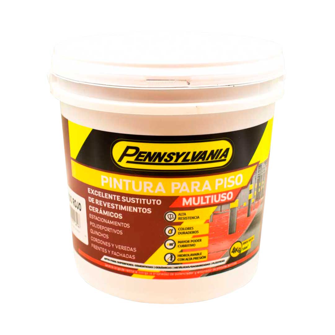 PINTURA PARA PISOS ROJO 4K PENNSYLVANIA