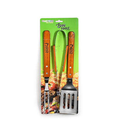 SET ASADOR  PARRILLA 3PZ BBQ TOOLS LH-3614