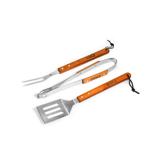 SET ASADOR  PARRILLA 3PZ BBQ TOOLS LH-3614